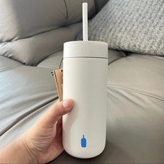 미국 블루보틀 Bluebottle 스테인리스 보온병 빨대컵 텀블러, 블루보틀 빨대컵 [화이트] 473ml, 1개