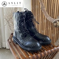 여성데일리레이스업플랫워커부츠