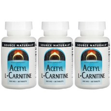 소스내추럴스 아세틸 엘 카르니틴 500mg 60정 3병 Acetyl L-Carnitine, 3개
