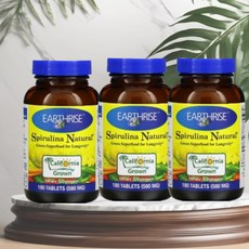 2+1 Earthrise 어스라이즈 스피루리나 500mg 180타블렛 스피룰리나 베타카로틴, 180정, 3개