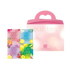 아워티 올 더 타임 핑크 선물세트, 레몬 얼그레이티 17.1g x 4p + 오렌지 자몽티 18.9g x 4p + 버리썸 히비스커스티 14.8g x 4p + 파앤애플 민트티 18.2g x 4p, 1세트 레몬 얼그레이티 4p + 오렌지 자몽티 4p + 버리썸히비스커스 4p + 파인애플민트티 4p + 메세지카드, 1세트