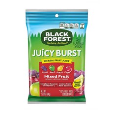 블랙 포레스트 쥬시 버스트 젤리 64g 48팩 믹스 프룻 Black Forest Juicy Burst Fruit Snacks Mixed Fruit