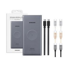 삼성무선충전보조배터리 삼성 초고속 무선 충전 보조배터리 10000mAh 25W PD PPS (케이블 2개입) 단일=EB-U3300 골드1m=CC100-GD
