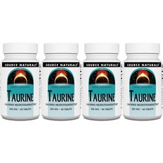 Source Naturals 소스내추럴스 타우린 500mg 테블릿, 60정, 4개, 60정