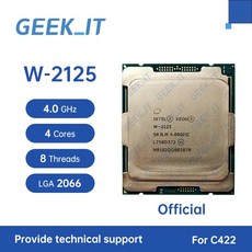 텔 제온 W-2125 SR3LM CPU 프로세서 4.0GHz 4 코어 8레드 8.25MB 120W LGA2066 C422 W2125