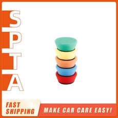 SPTA T자형 자동차 디테일링 연마 패드 미니 버핑 연마 패드 자동차 스펀지 광택제 패드 코너 청소용 세트당 1 인치 2 인치 5, 1 Inch Backer, 15pcs Mix color