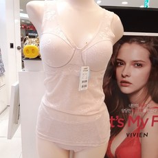 비비안 괴정점 #가슴에 패드가 부착되어 있는 인견 레이스 런닝#점점 더워지는 계절에 필수 아이템LG146