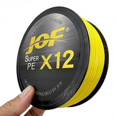 낚시용품 JOF-X9/X12 500M 300M 9/12 가닥으로 꼰 낚시줄 다양한 색상 PE 라인 20 24 35 40 50 65 80LB 바다 낚시 멀티 피라멘트 고강도 고탄력, [03] 300M 0.234MM, [01] X12 Yellow