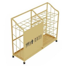 대형 철제 우산꽂이 호텔 로비 보관함 거치대 매장, 1개, A타입 검정 88cm 15홀
