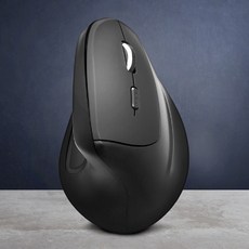 코시 인체공학 손목보호 버티컬 USB 무선 마우스 옵티컬 센서 손목 터널증후군 예방 편한 mouse 추천, 블랙, M2017WL