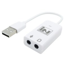 USB 헤드셋연결아답터 마이크안될때 대체용 사운드카드, 1개