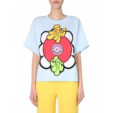 [모스키노] MOSCHINO 여성 티셔츠 라운드 넥 093208009291 베이비 블루 /