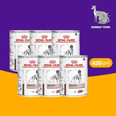 (당일출고) 로얄캐닌 독 헤파틱 420g X 6캔 강아지 반려견 Dog Hepatic 간염, 6개, 오리 - 로얄캐닌캔