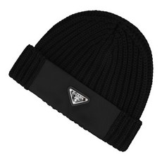 [프라다] 23FW UMD446 1WTO F0002 삼각 로고 비니 블랙