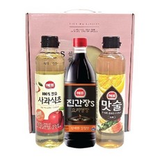 [삼브로M] 해표스페셜 선물세트 간장 식초 맛술 명절선물, 4세트