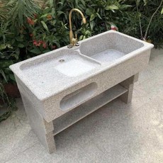 돌 빨래판 옥돌 대리석 빨래 싱크대 집용 발코니 화강암 정석재 대분, 04 100x55x80(4CM 발)