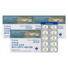 트루아상 초임계 알티지 오메가3 식물성 캡슐 600mg x 60캡슐, 60정, 3개