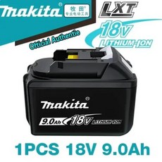 100 오리지널 충전식 배터리 전동 공구 배터리 BL1830B BL1840 BL1840B BL1850 BL1850B 용 18V 9.0Ah -- 3.0Ah, 11 Makita 9AhX1--15C, 1개