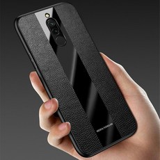 Xiaomi Redmi 8 8a에 대 한 럭셔리 실리콘 케이스 접합 Xiaomi Redmi 8A 케이스에 대 한 PU 가죽 아크릴 유리 전화 장착 커버|전화 범퍼|