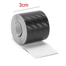 3D 탄소 섬유 자동차 스티커 DIY 붙여 넣기 보호자 스트립 자동 도어 씰 사이드 미러 안티 스크래치 테이프 방수 보호 필름, [01] Width 3cm, [01] Length 1m, 1개