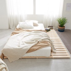 북유럽 소나무100% 침대 받침대 프레임 매트리스 깔판 저상형, 퀸Q