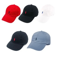 랄프로렌 포니로고 자수 치노캡 골프모자 볼캡 야구모자, Polo Black, 1개