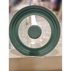 모던하우스 다용도 실리콘 유리뚜껑S 16cm-20cm 그린 CK2024001, 단품, 1개