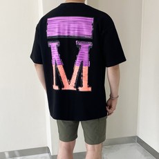 데일트 미라클 남자 오버핏 프린팅 반팔티