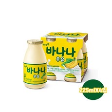 푸르밀 바나나 우유 (225mlX4입) 1팩/냉장배송, 225ml