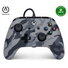 파워A Xbox Series X|S - 미스트 탈착식 10피트 USB 케이블 매핑 가능한 버튼 및 럼블 모터용 향상된 유선 컨트롤러 Xbox용 공식 라이선스 취득, Grey, 1개