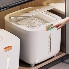 샵라인 원터치 진공 쌀통 10kg, 1개, 화이트