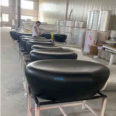 조약돌의자 돌벤치 타원형 조약돌벤치 돌가공 스툴, 오목형 60x40x35CM