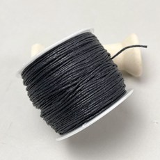 헤세드 롤) 1mm 면끈 왁스끈 비즈 매듭끈 면줄 (약70m), 블랙