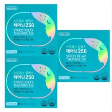  그린스토어 스트레스 릴렉스 완화 해소에 약 건강기능식품 좋은 태아닌 테아닌 3개월분 