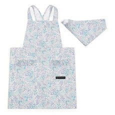 COLORFUL CANDYSTYLE 백크로스 앞치마 여자아이 어린이용 쓰기만 하면 됨 삼각건 세트 플로럴 오아시스 100120cm CBN7908410, 1개