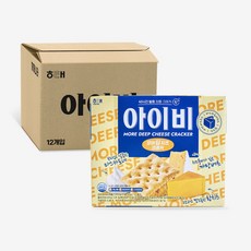 해태 아이비 모어딥치즈 크래커 270g (대용량) x 12개 1박스