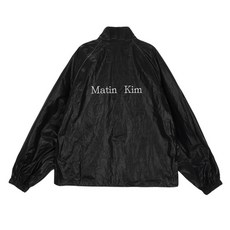  [당일발송] 마뗑킴 자켓 로고 코팅 점퍼 블랙 아이보리 MATIN KIM LOGO COATING JUMPER 