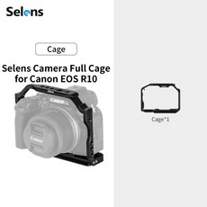 Selens 전문 카메라 풀 케이지 사진 소품 스튜디오 키트 캐논 EOS R10 용 알루미늄 제작 장비, 05 A, 1개