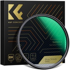 K F Concept 블루 줄무늬 필터 광학 유리 줄무늬 플레어 카메라 렌즈 필터 나노-X 52mm 62mm 67mm 77mm 49mm-82mm, [01] Streak Flare Filters, [01] 49mm, 1개