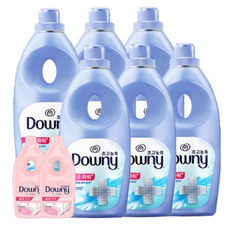  다우니 엑스퍼트 항균파워 1L 6개 + 실내건조200mL 2개, 1세트 