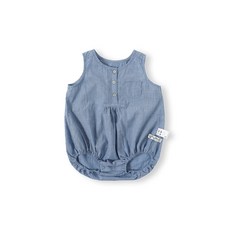 베네베네 공식스토어 [베네베네] BABY) 샴브레이 뉴본 롬퍼 229914