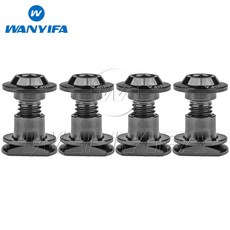 WA IFA 4SETS 와셔 신발 클램프 패드 너트 사이클링 M5 키트 볼트 나사 부품 자전거 티타늄 브레이크, Bla