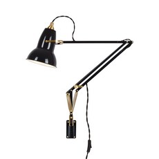 Anglepoise 제트 블랙 - 원래 1227 개 황동 벽 램프를 탑재, 단일상품