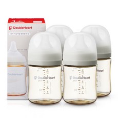 더블하트 모유실감 3세대 PPSU 오후의베이지 160ml (S젖꼭지포함), 4개, 베이지