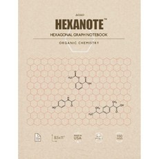 HEXANOTE-육각 그래프 노트-유기 화학 : 유기 화학 구조를 그리기위한 150 페이지 육각 그래프 종이 노트, 단일옵션