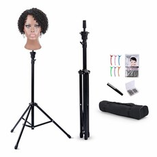 강화 가발 스탠드 삼각대 마네킹 헤드 스탠드 조절, One Size, One Color