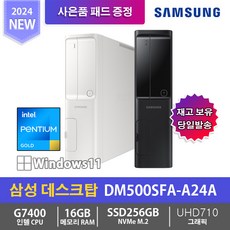 삼성 데스크탑5 DM500SFA-A24A 4GB/SSD128GB/WIN11 - N, NVMe256GB, 16GB, 블랙