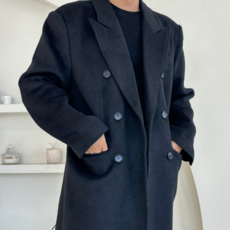 (울90%)남자 울 코트 남성 겨울 오버핏 롱 코트