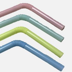 제이스톤 벌크 파스텔 자바라 얇은 빨대 스트로우 5mm x 24cm, 2개, 500개입