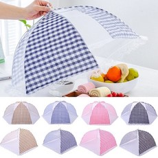 1PCs 주방 접힌 메쉬 음식 커버 바베큐 피크닉 주방 우산 스타일 메쉬 폴리 에스터 플라이 모기 음식 접시 커버|음식 커버|, 1개, pink 32x28cm